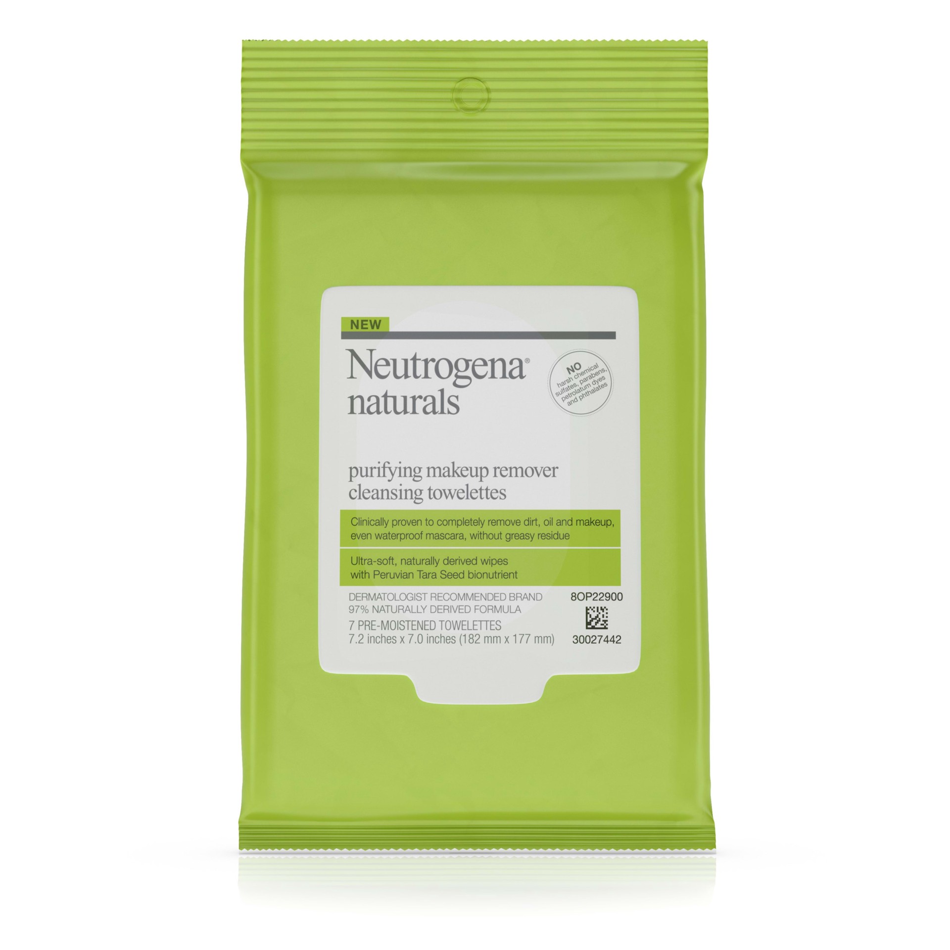 slide 2 of 5, NEUTROGENA Naturals Purifying Makeup Remover Cleansing Towelettes, 7 Sheets, 7 ct