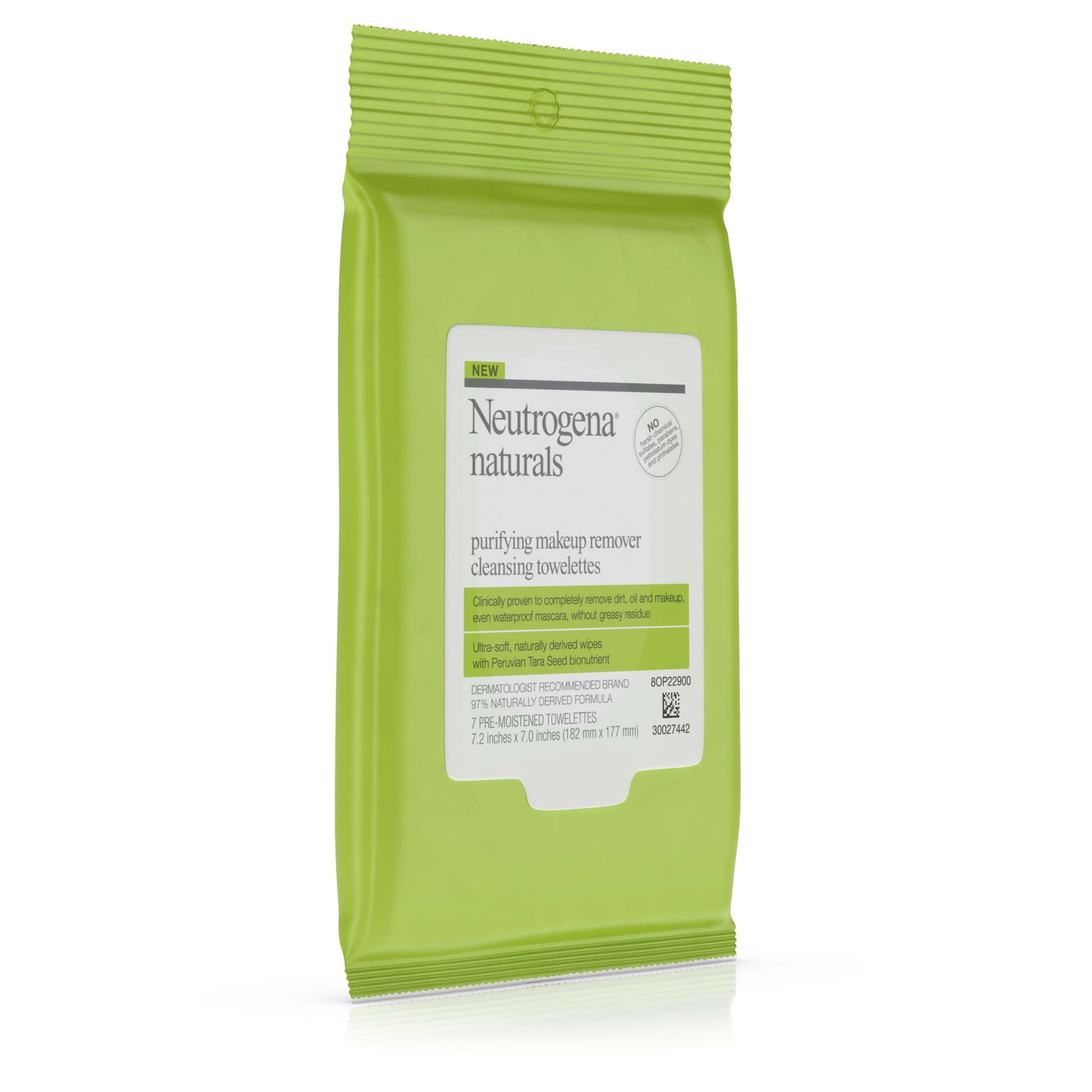 slide 4 of 5, NEUTROGENA Naturals Purifying Makeup Remover Cleansing Towelettes, 7 Sheets, 7 ct