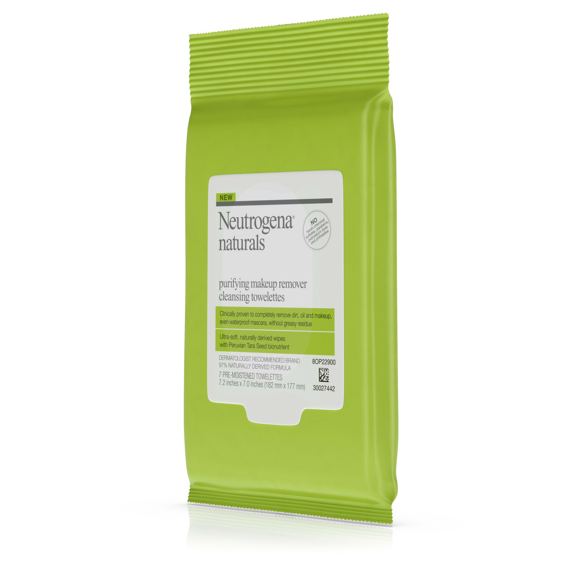 slide 5 of 5, NEUTROGENA Naturals Purifying Makeup Remover Cleansing Towelettes, 7 Sheets, 7 ct