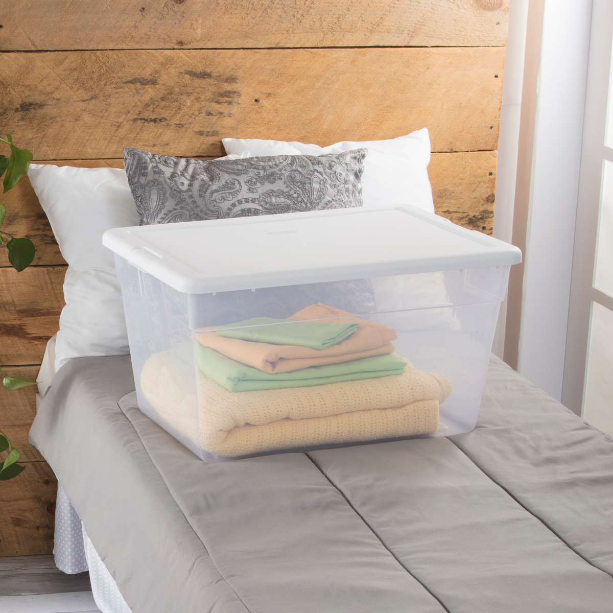 slide 4 of 4, Sterilite 56 Quart Clear Storage Box, 56 qt