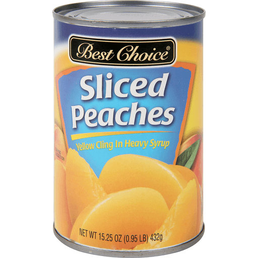 slide 1 of 1, Best Choice Yellow Cling Sliced Peaches, 15.25 oz