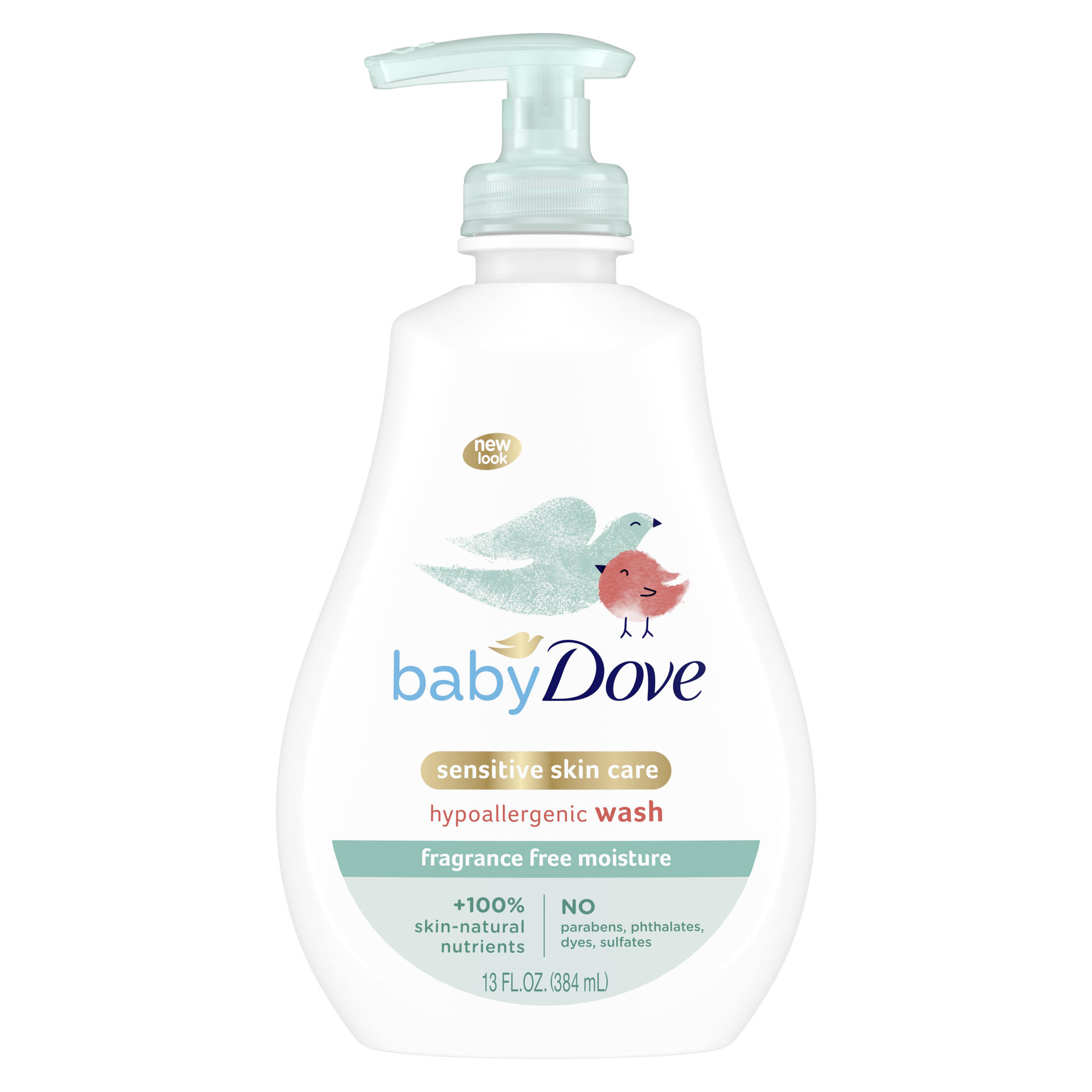 slide 2 of 4, Baby Dove Sensitive Moisture Tip-to-Toe Fragrance-Free Wash - 13 fl oz, 