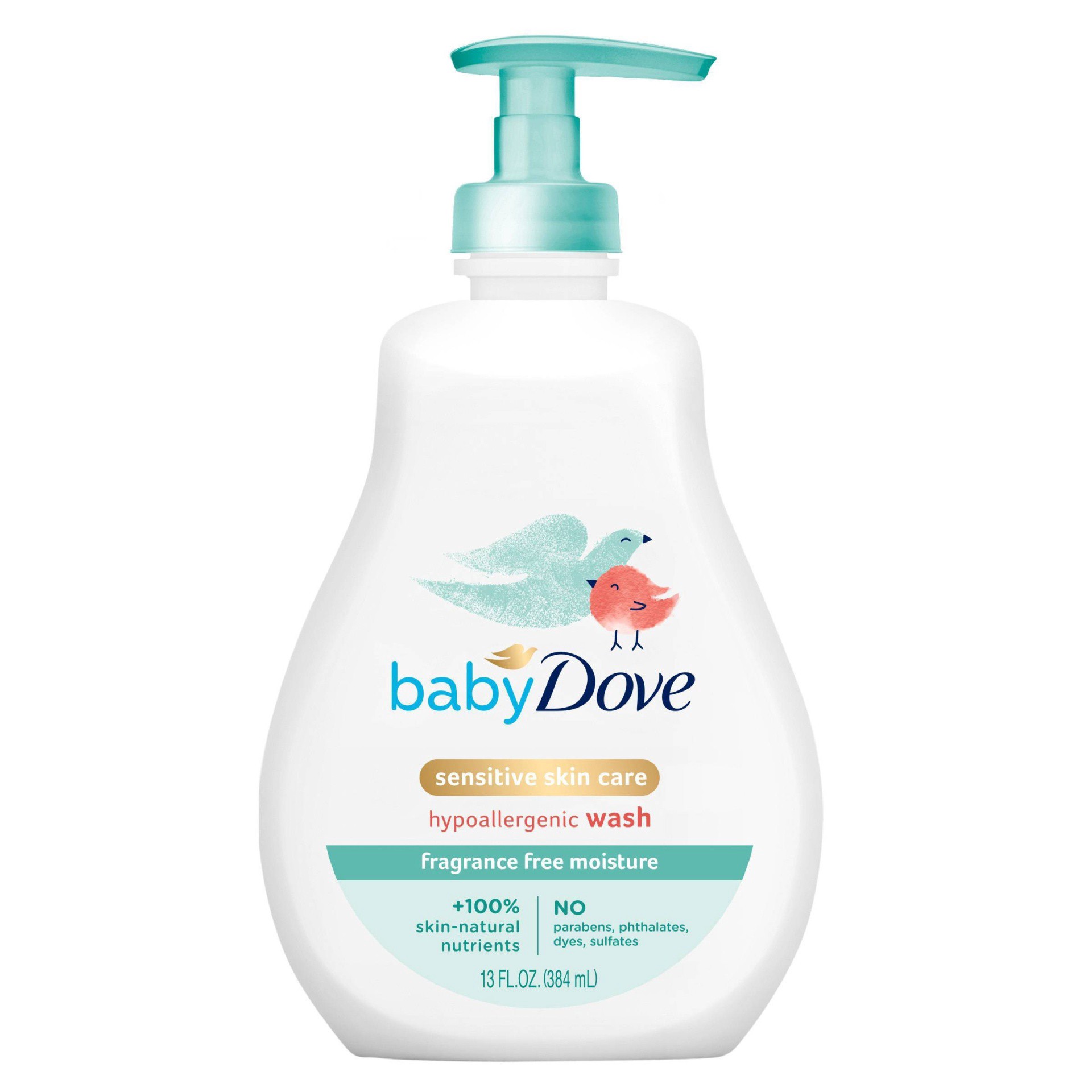slide 1 of 4, Baby Dove Sensitive Moisture Tip-to-Toe Fragrance-Free Wash - 13 fl oz, 