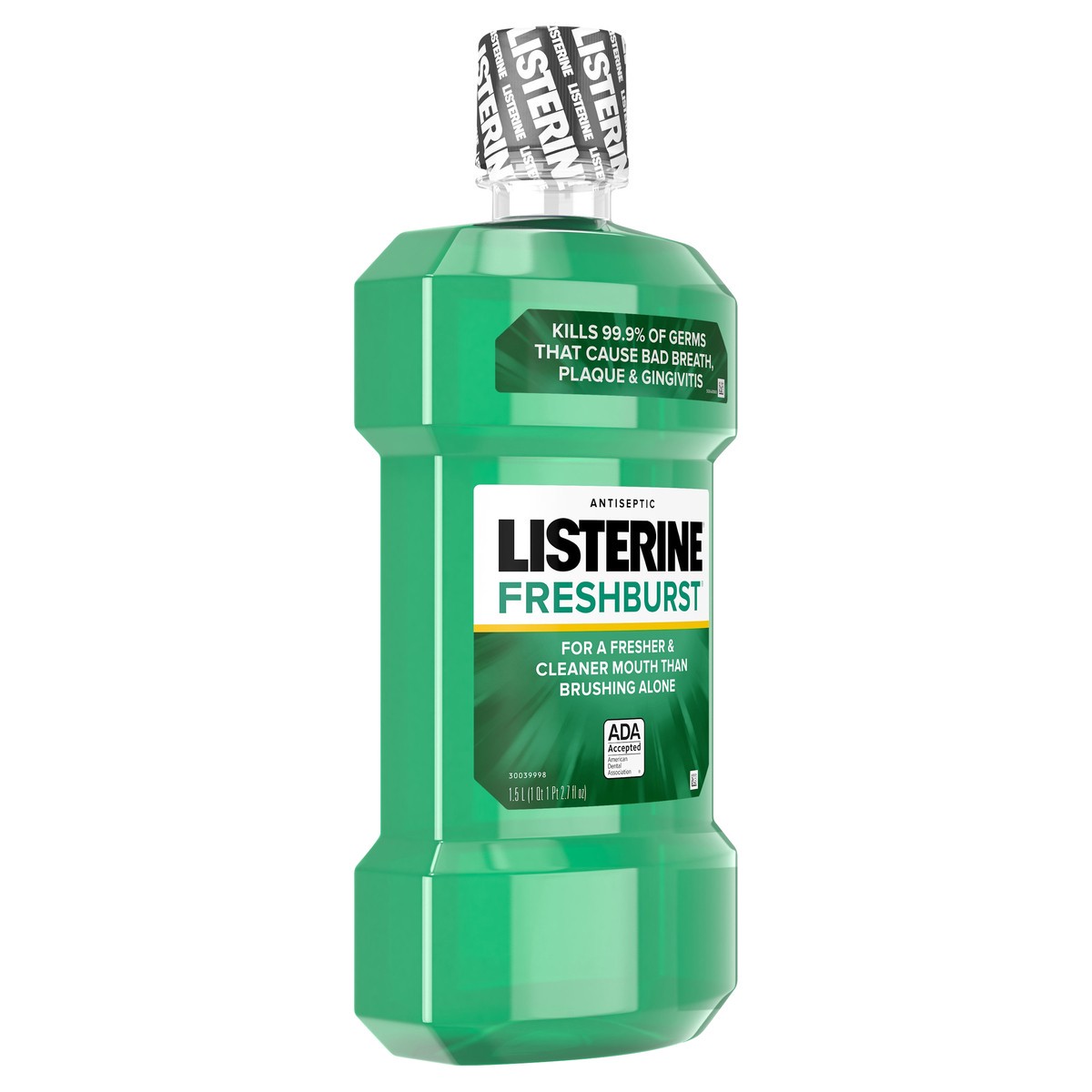 slide 2 of 6, Listerine Freshburst Antiseptic Mouthwash For Bad Breath, 1.5 liter