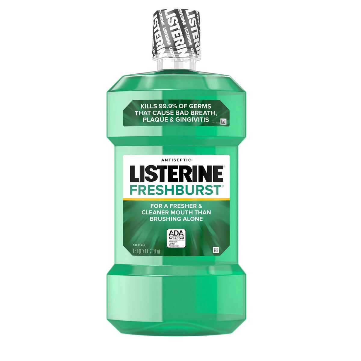slide 4 of 6, Listerine Freshburst Antiseptic Mouthwash For Bad Breath, 1.5 liter