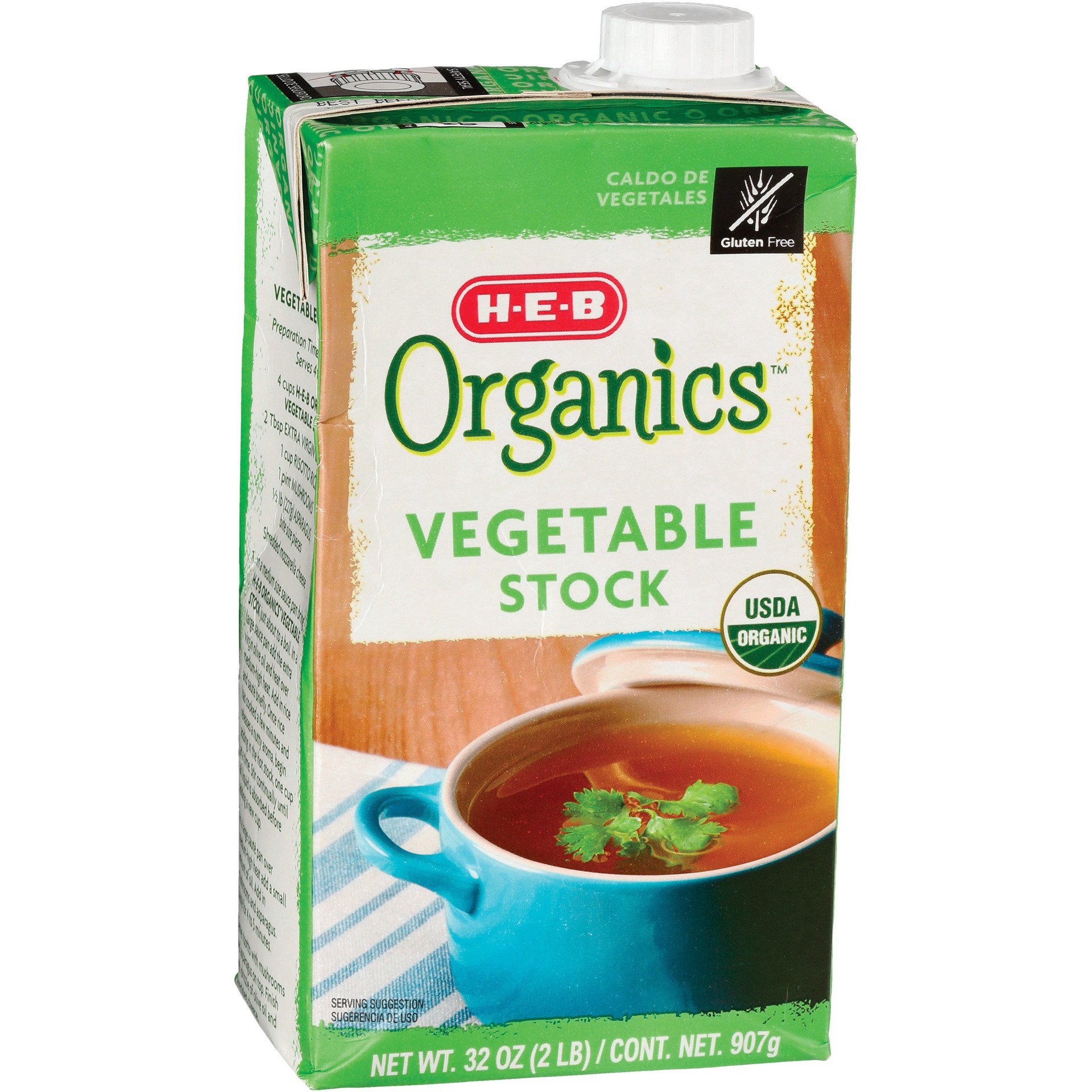 slide 1 of 1, H-E-B Organics Vegetable Stock, 32 oz