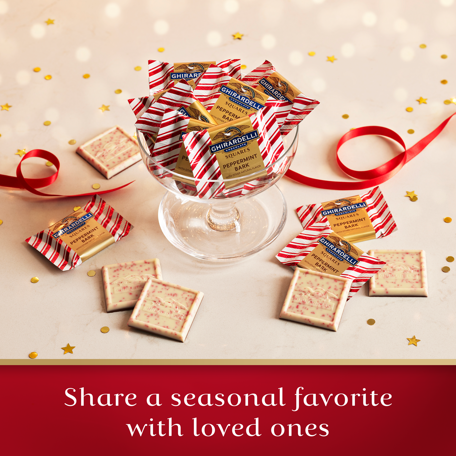 slide 6 of 9, Ghirardelli Peppermint Bark Squares 4.57 oz Bag, 4.57 oz