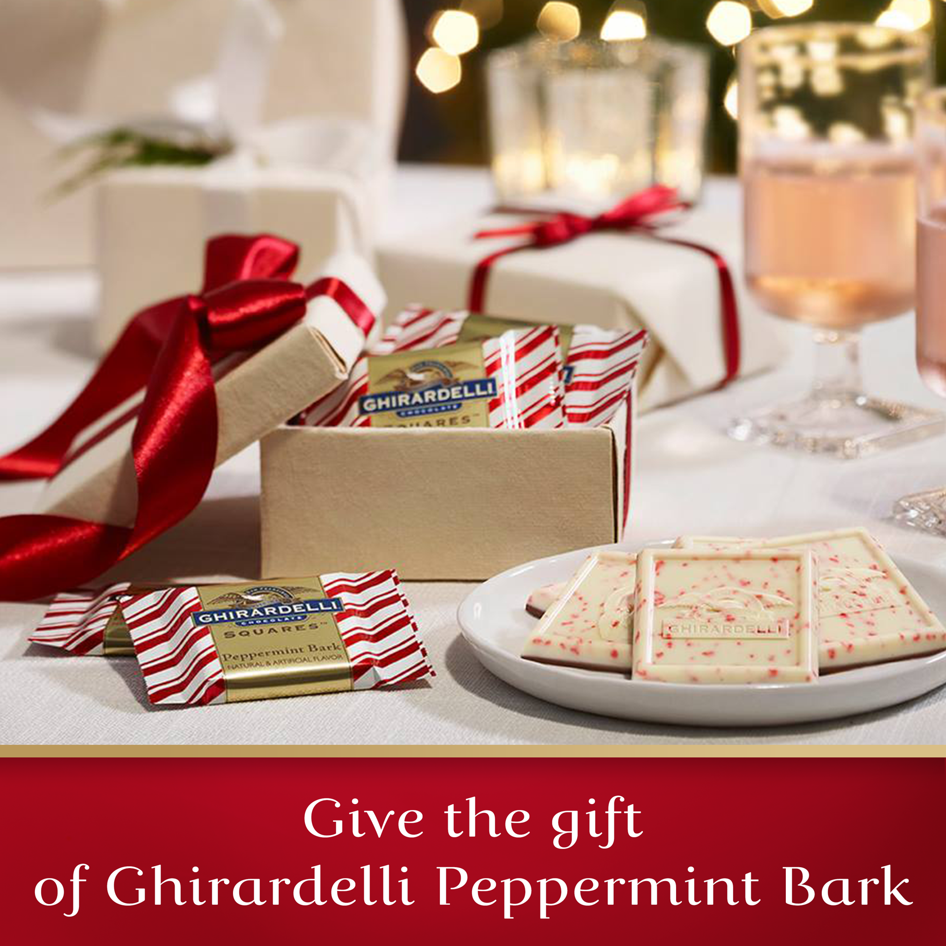 slide 4 of 9, Ghirardelli Peppermint Bark Squares 4.57 oz Bag, 4.57 oz