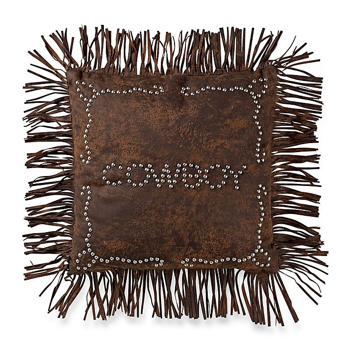 slide 1 of 1, HiEnd Accents Calhoun Cowboy Studded Pillow, 1 ct