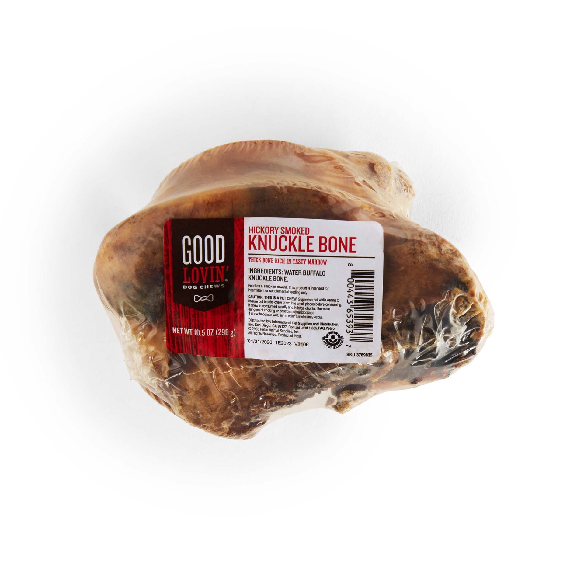 slide 1 of 1, Good Lovin' Hickory Smoked Knuckle Bone Dog Chew, 10.5 oz., 1 ct