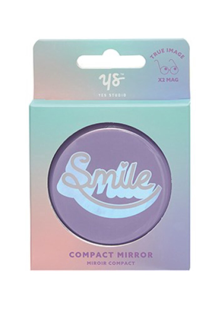slide 1 of 1, Yes Studio Compact Mirror - Smile, 1 ct