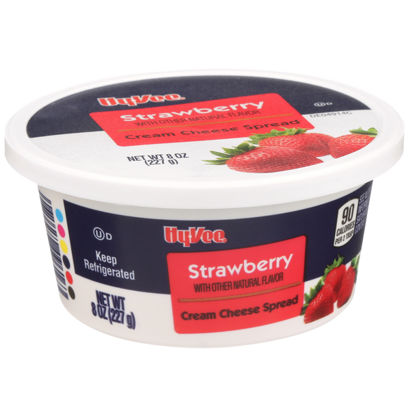 slide 1 of 1, Hy-vee Strawberry Cream Cheese Spread - 8 oz, 8 oz