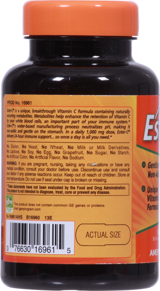 slide 11 of 12, Ester-C 500 mg Citrus Bioflavonoids 120 Capsules, 120 ct