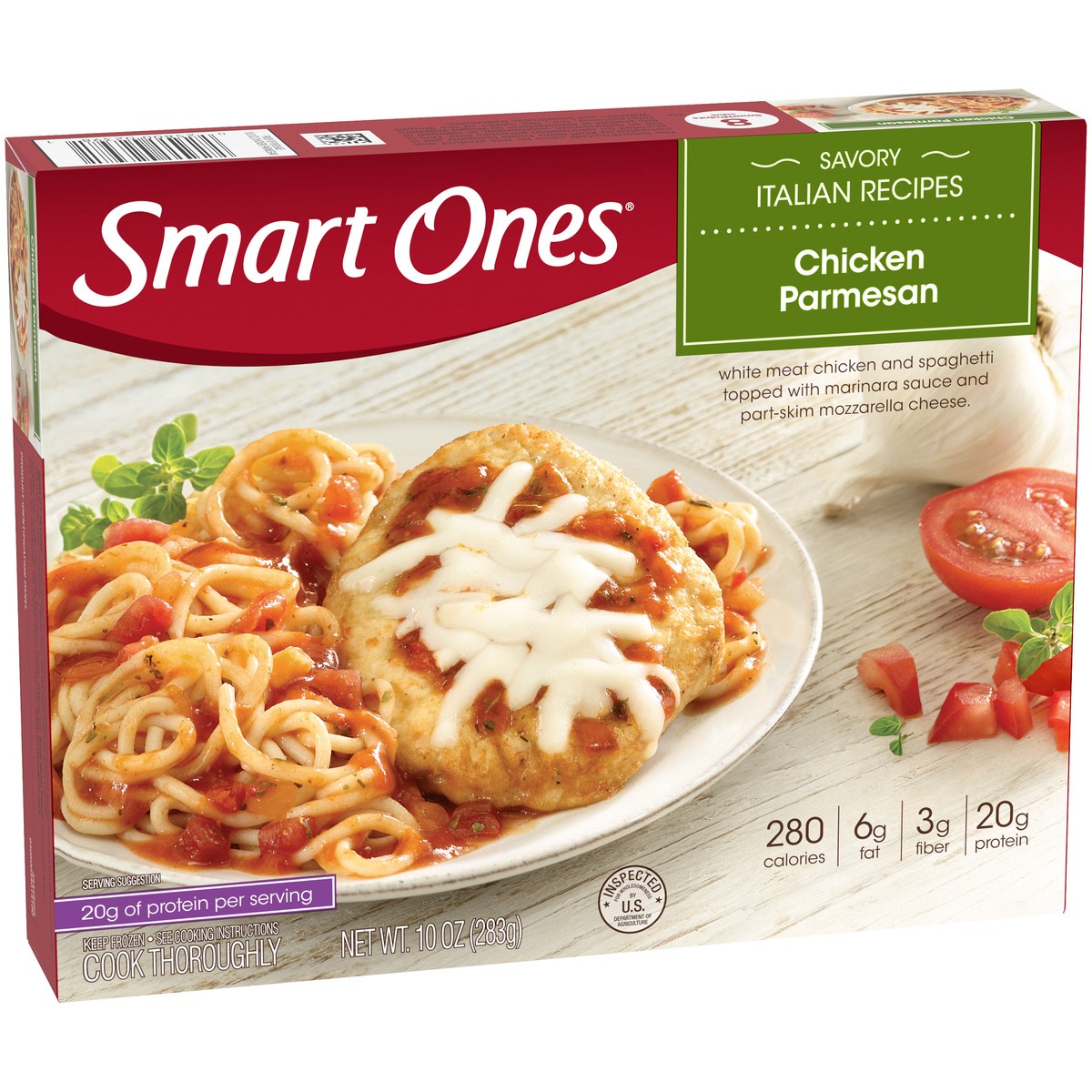 slide 2 of 9, Smart Ones Chicken Parmesan Frozen Meal, 10 oz Box, 10 oz