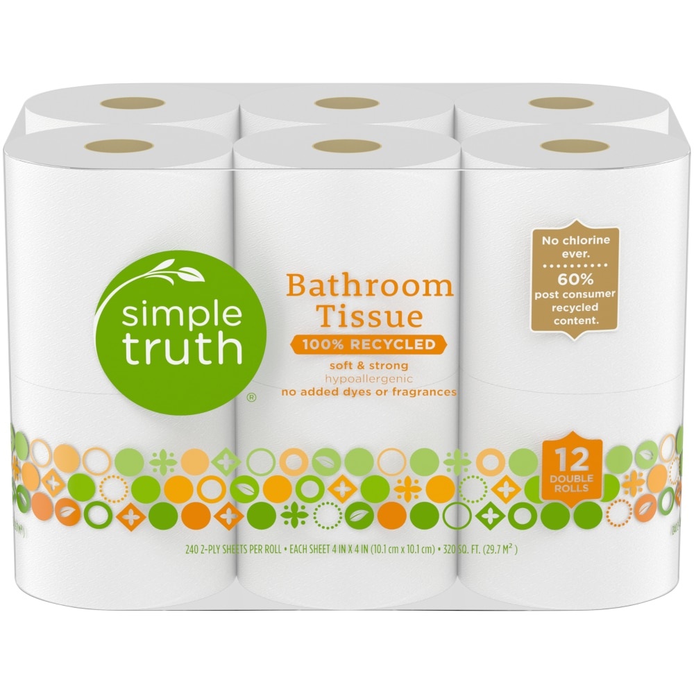 slide 1 of 1, Simple Truth Bath Tissue, 12 ct