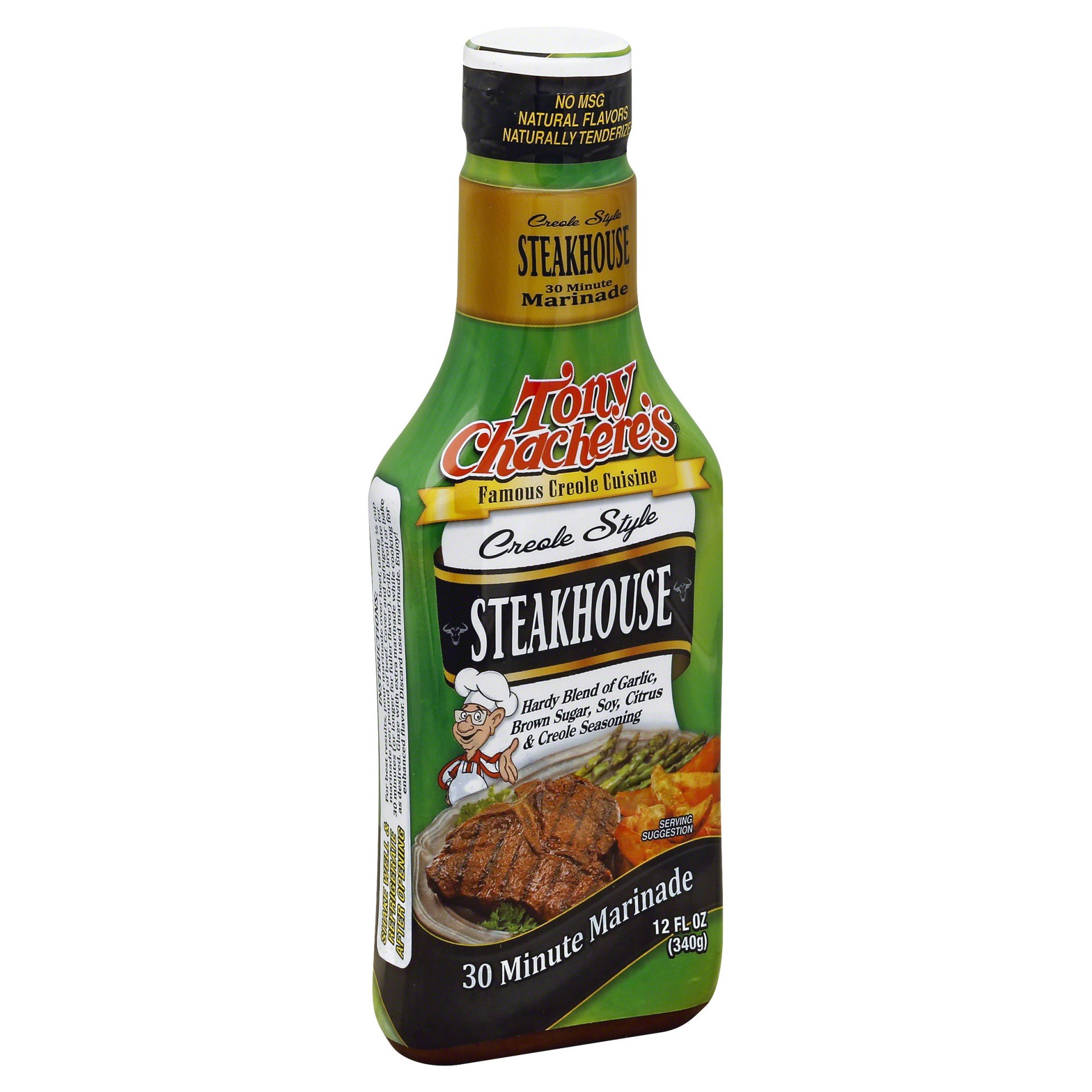 slide 1 of 2, Tony Chachere's Creole Style Steakhouse 30 Minute Marinade 12 oz, 12 oz