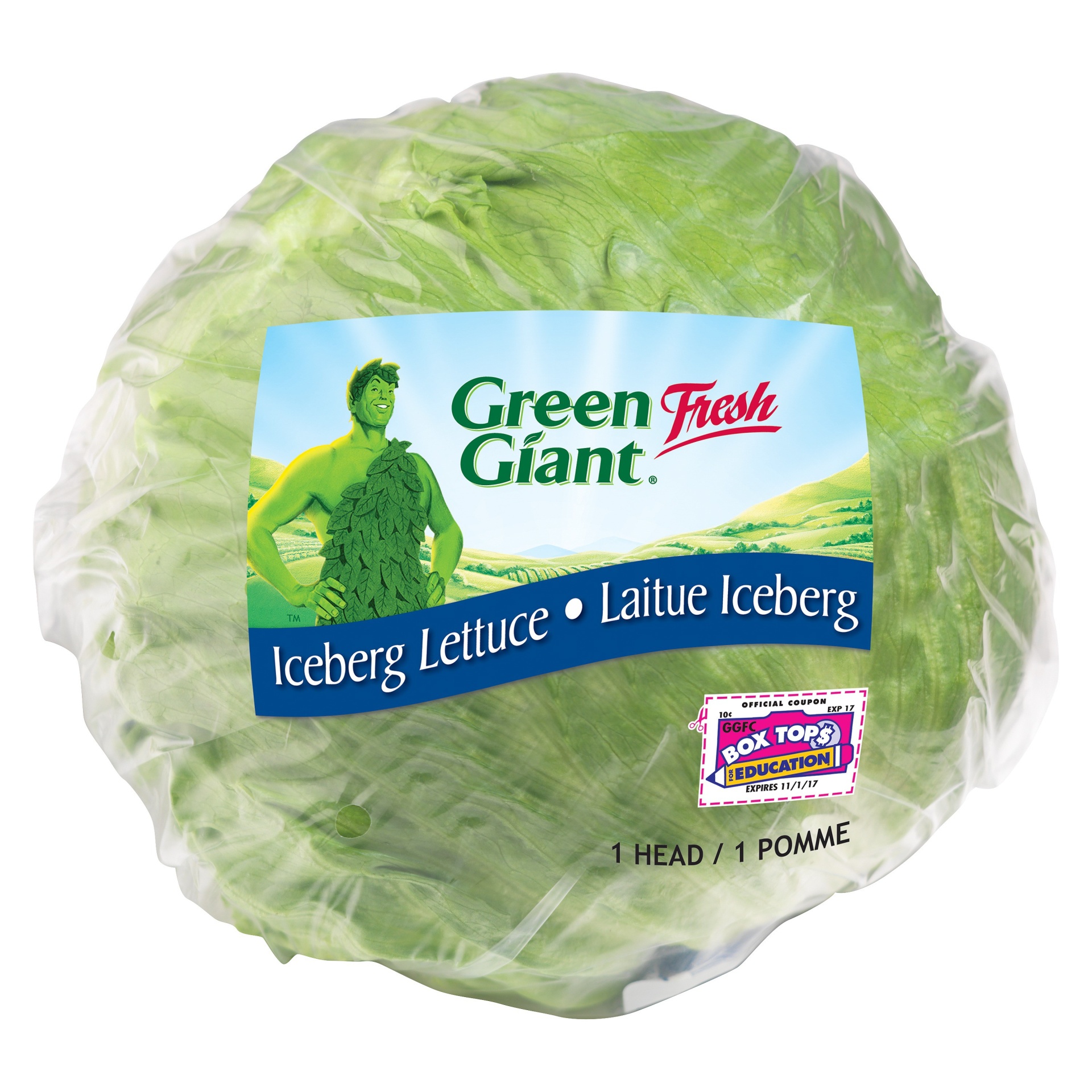 slide 1 of 1, Green Giant Iceberg Lettuce Head - each, 1 ct