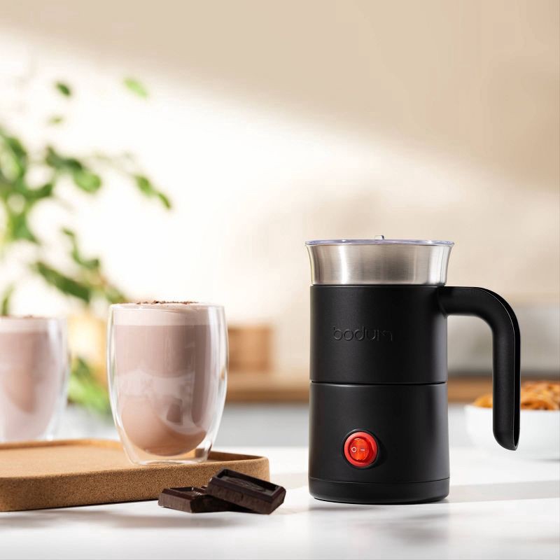 slide 4 of 8, Bodum Milk Frother with handle Black, 1 ct