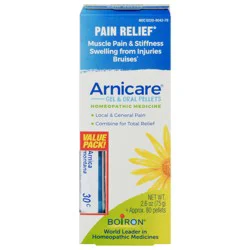 Boiron Arnicare Gel & Oral Pellets Pain Relief Value Pack 2.6 oz