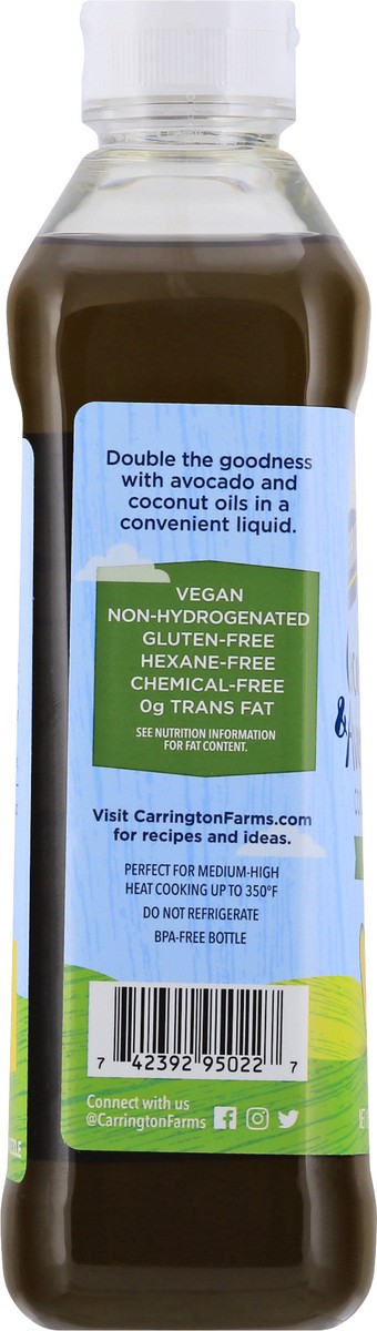 slide 6 of 13, Carrington Farms Blend Coconut & Avocado Cooking Oil 16 oz, 16 oz