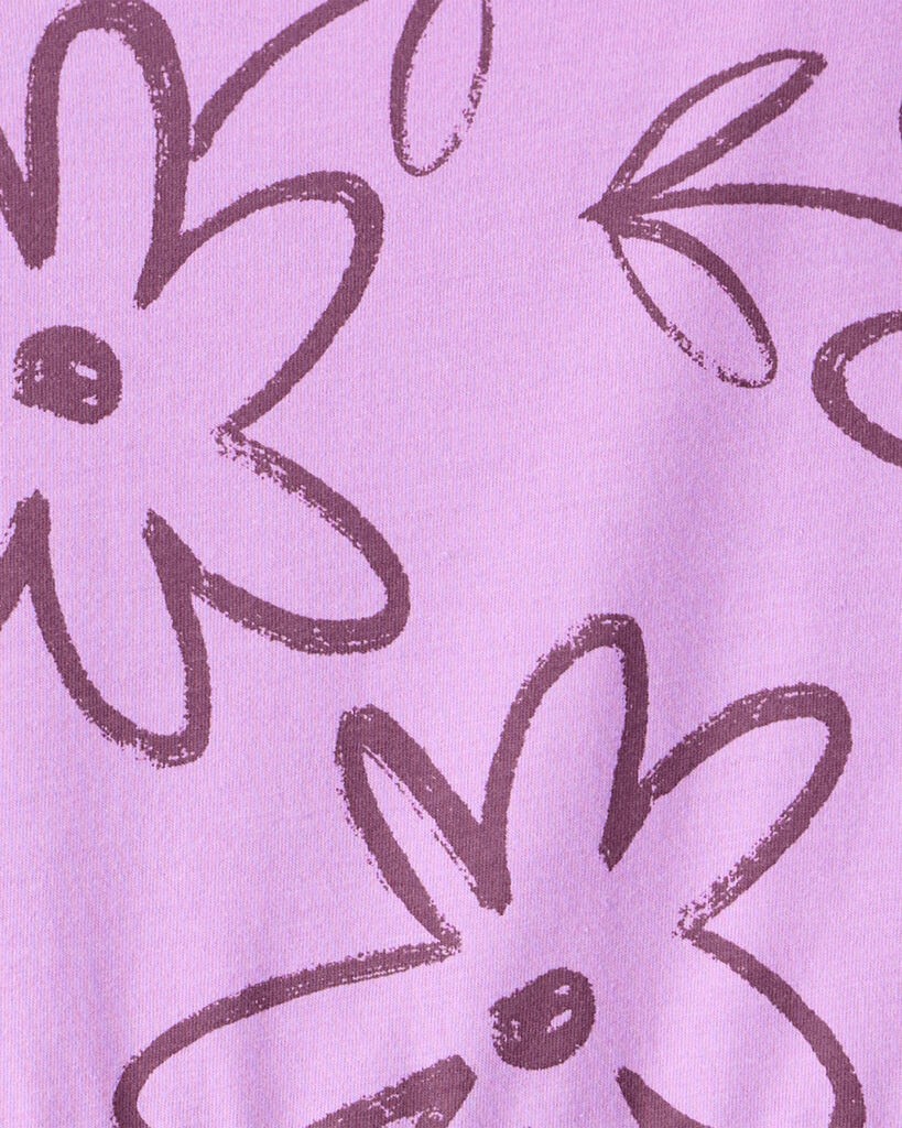 slide 2 of 3, Carter's Girls Floral Long-Sleeve Dress - Purple Purple 10, 1 ct