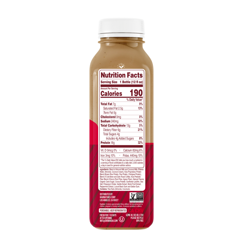 slide 4 of 4, Koia Peppermint Mocha Plant Based Protein Drink, 12 fl oz