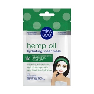 slide 1 of 1, Miss Spa Hemp Oil Hydrating Sheet Mask, 1 ct