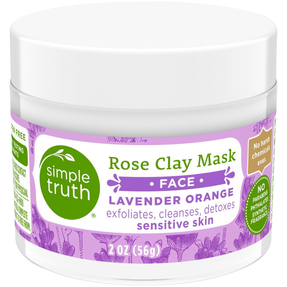 slide 3 of 3, Simple Truth Lavender Orange Rose Clay Face Mask, 2 oz