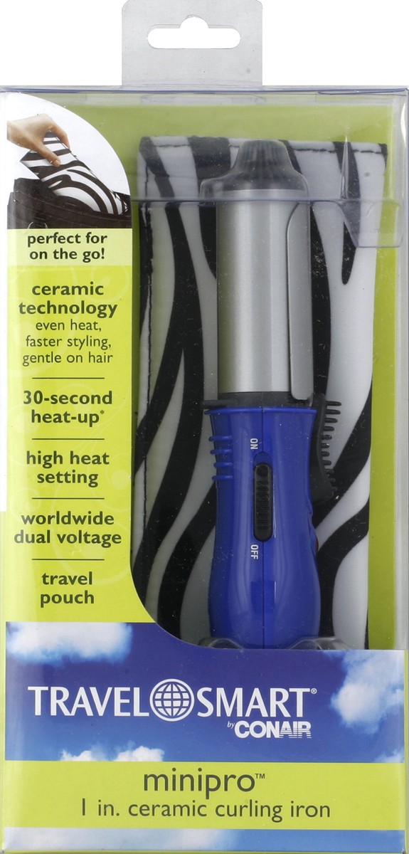 slide 3 of 4, Travel Smart 1 In Ceramic Dual - Voltage Curling Iron 1 ea, 1 ct