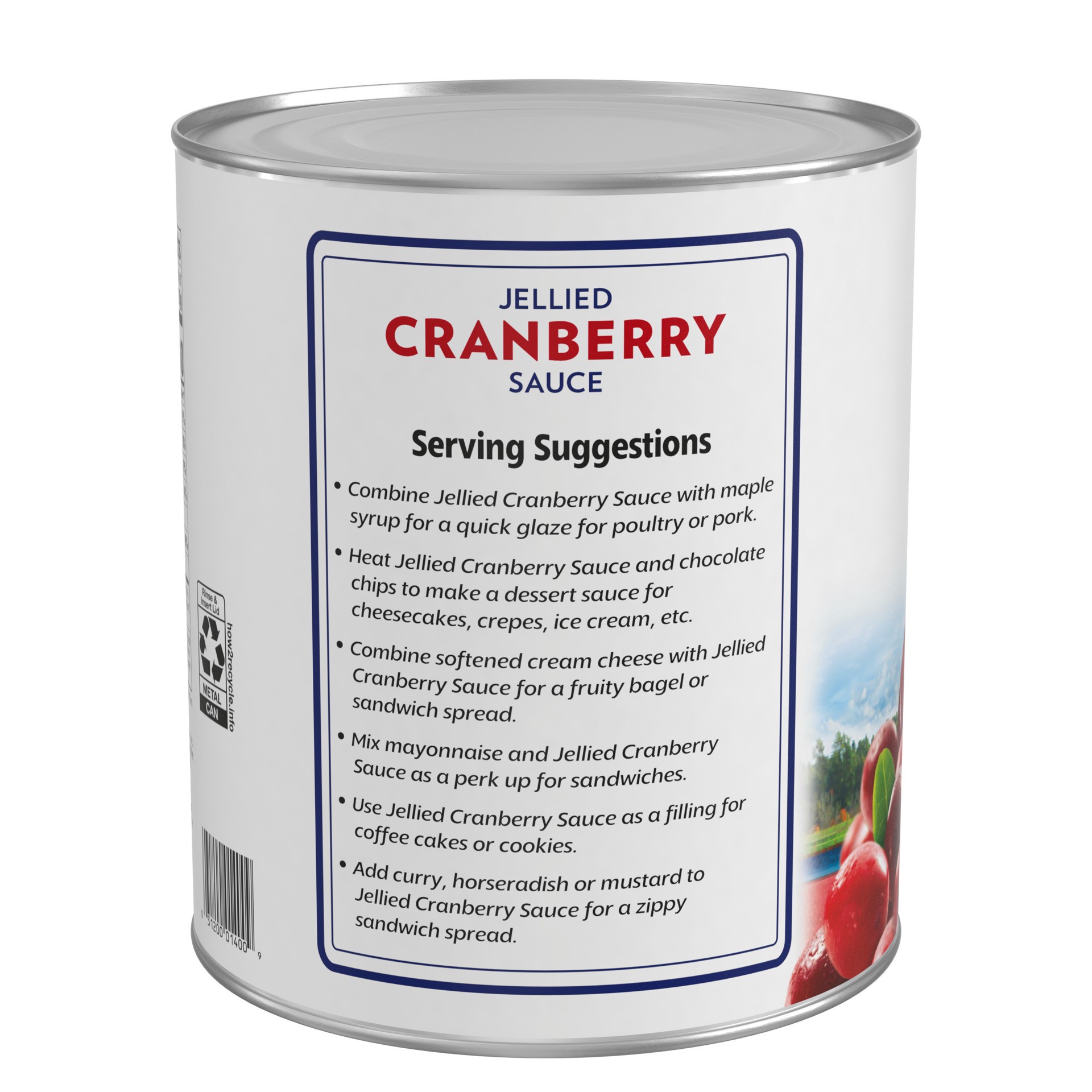 slide 3 of 4, Ocean Spray Jellied Cranberry Sauce, Canned Side Dish, #10 Can Can, 117 oz