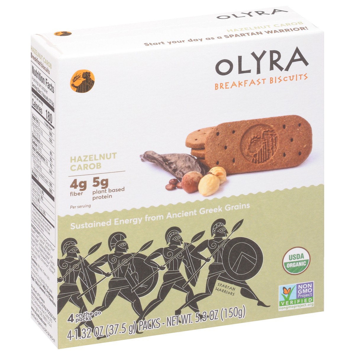 slide 2 of 9, Olyra Hazelnut Carob Breakfast Biscuits On the Go Packs 4 - 1.32 oz Packs, 4 ct