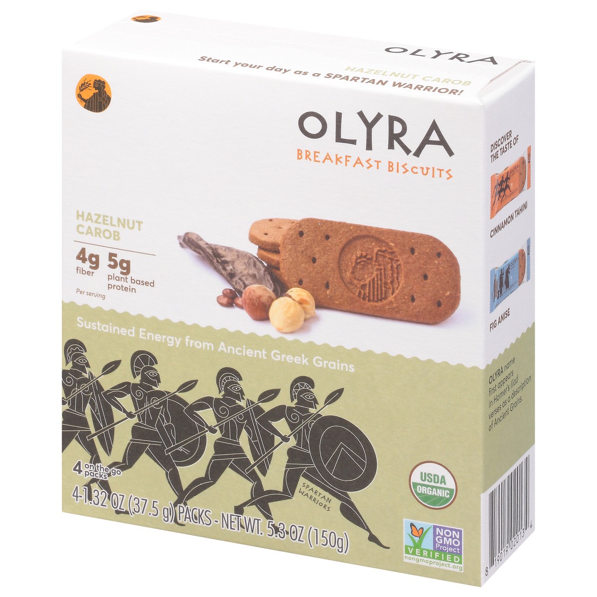 slide 3 of 9, Olyra Hazelnut Carob Breakfast Biscuits On the Go Packs 4 - 1.32 oz Packs, 4 ct