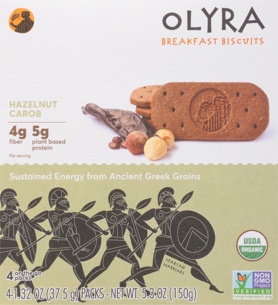 slide 6 of 9, Olyra Hazelnut Carob Breakfast Biscuits On the Go Packs 4 - 1.32 oz Packs, 4 ct