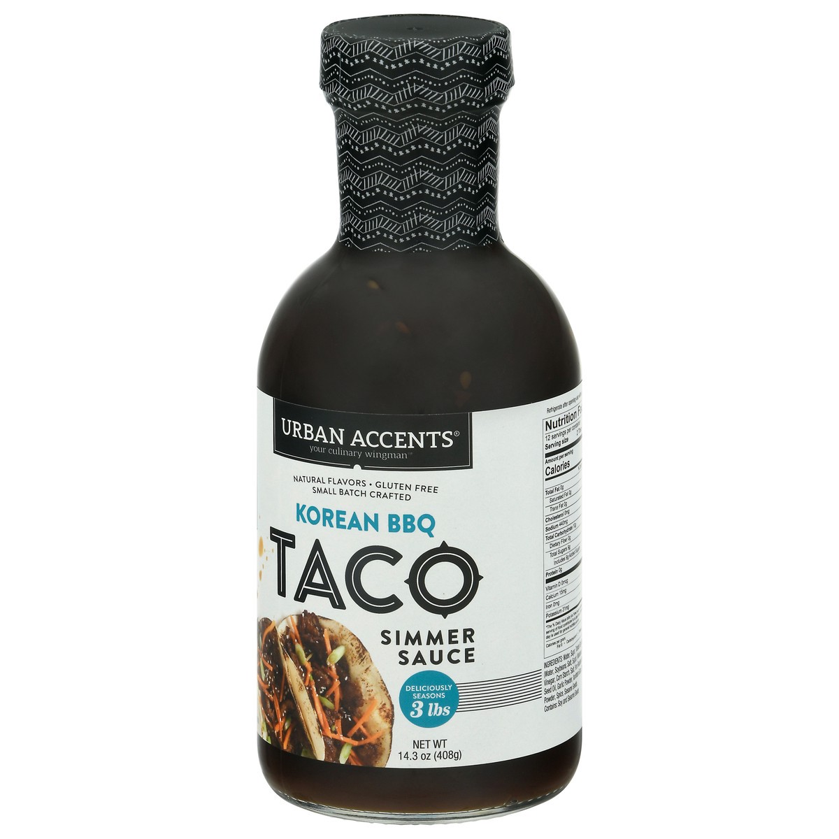 slide 2 of 9, Urban Accents Taco Korean BBQ Simmer Sauce 12 fl oz, 12 fl oz