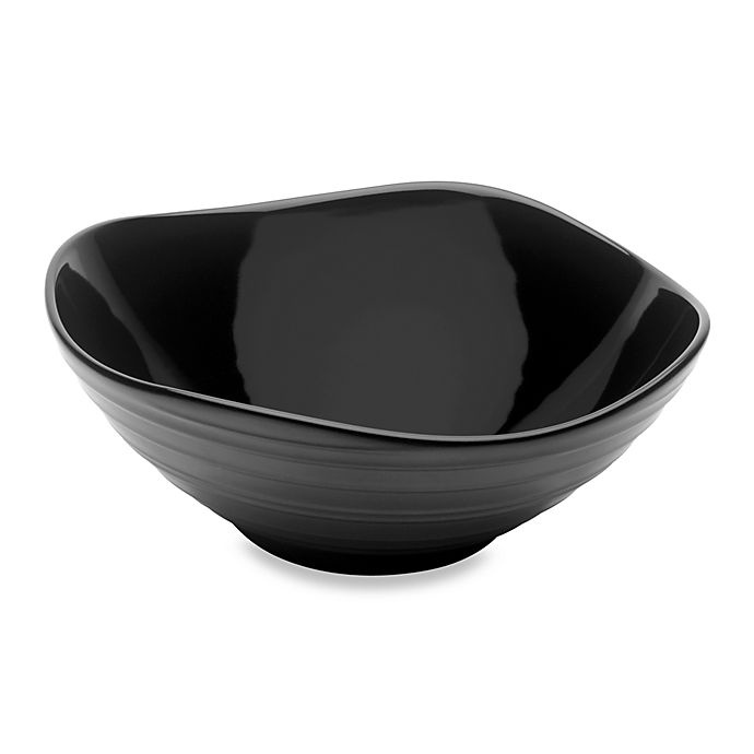 slide 1 of 1, Mikasa Swirl Square Vegetable Bowl - Black, 1 ct