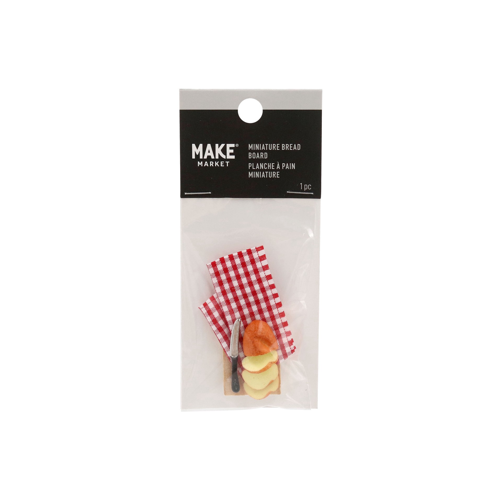 slide 6 of 6, Miniatures Bread & Cutting Board By Make Market, 1.25 in x 0.75 in x 0.5 in
