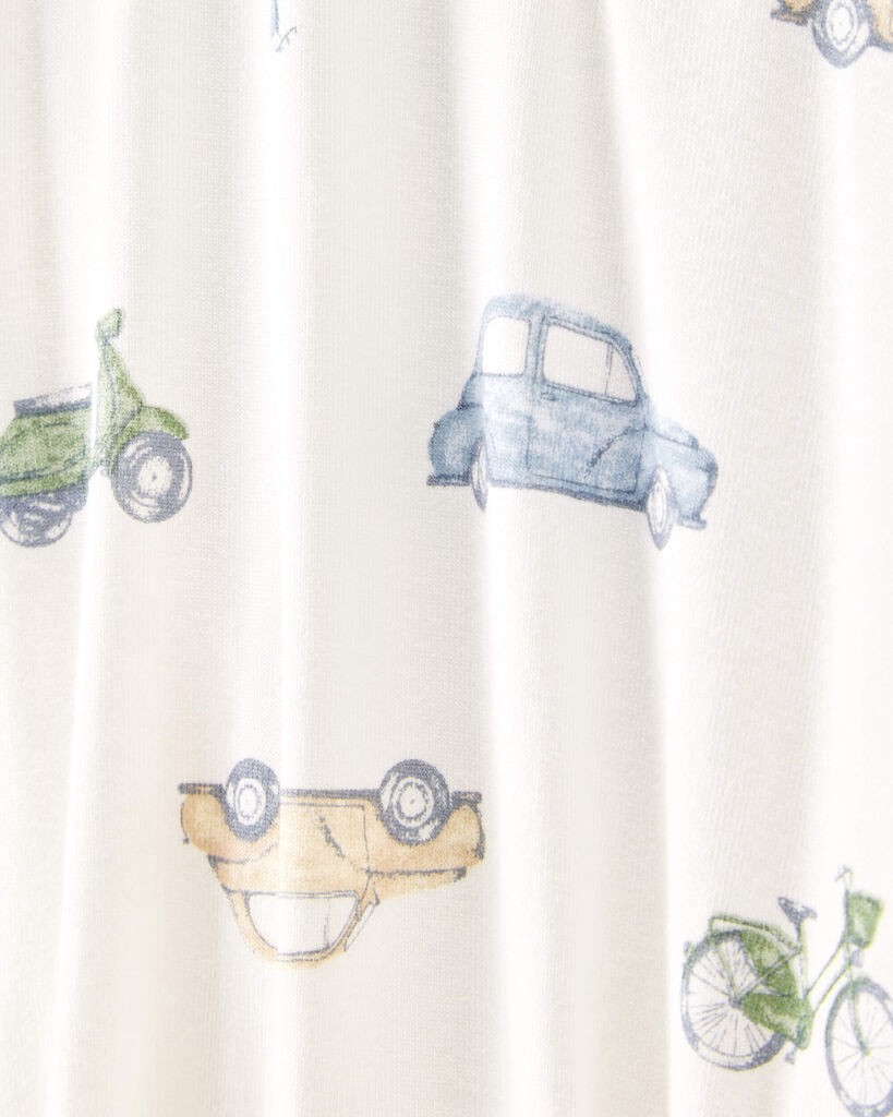 slide 3 of 3, Carter's Toddler 2-Piece Car Print PurelySoft Pajamas Ivory 5T, 1 ct