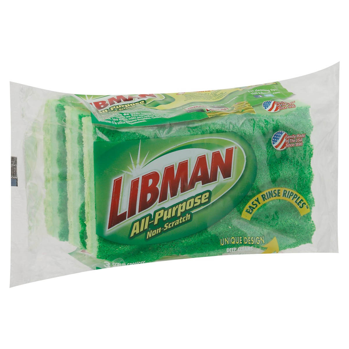 slide 5 of 12, Libman All-Purpose Non-Scratch Scrub Sponge 3 ea, 3 ct