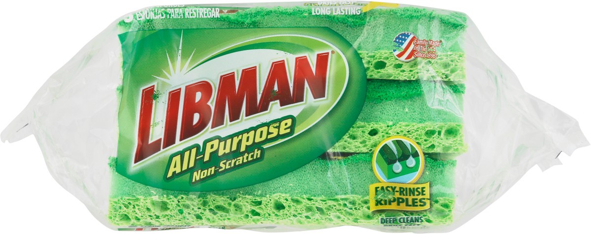 slide 11 of 12, Libman All-Purpose Non-Scratch Scrub Sponge 3 ea, 3 ct