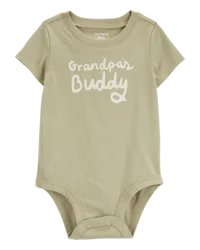 Carter's Baby Grandpa's Buddy Short-Sleeve Bodysuit Olive 18M
