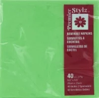 Premier Stylz Lime Green Beverage Napkins