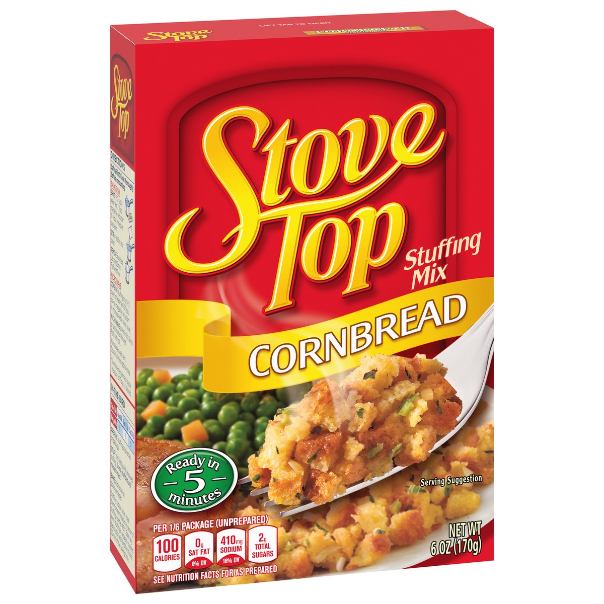 slide 6 of 9, Stove Top Cornbread Stuffing Mix, 6 oz Box, 6 oz