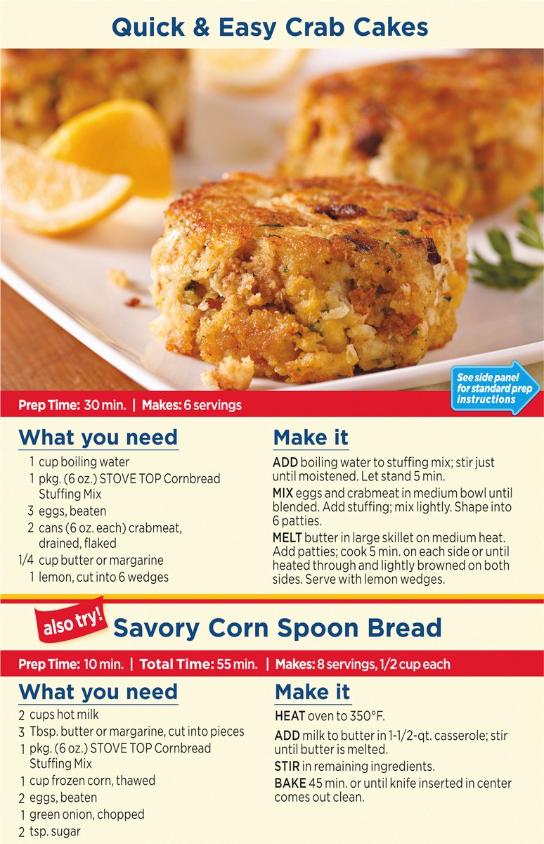 slide 4 of 9, Stove Top Cornbread Stuffing Mix, 6 oz Box, 6 oz