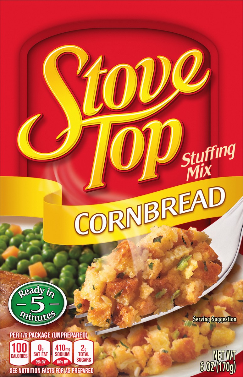 slide 8 of 9, Stove Top Cornbread Stuffing Mix, 6 oz Box, 6 oz