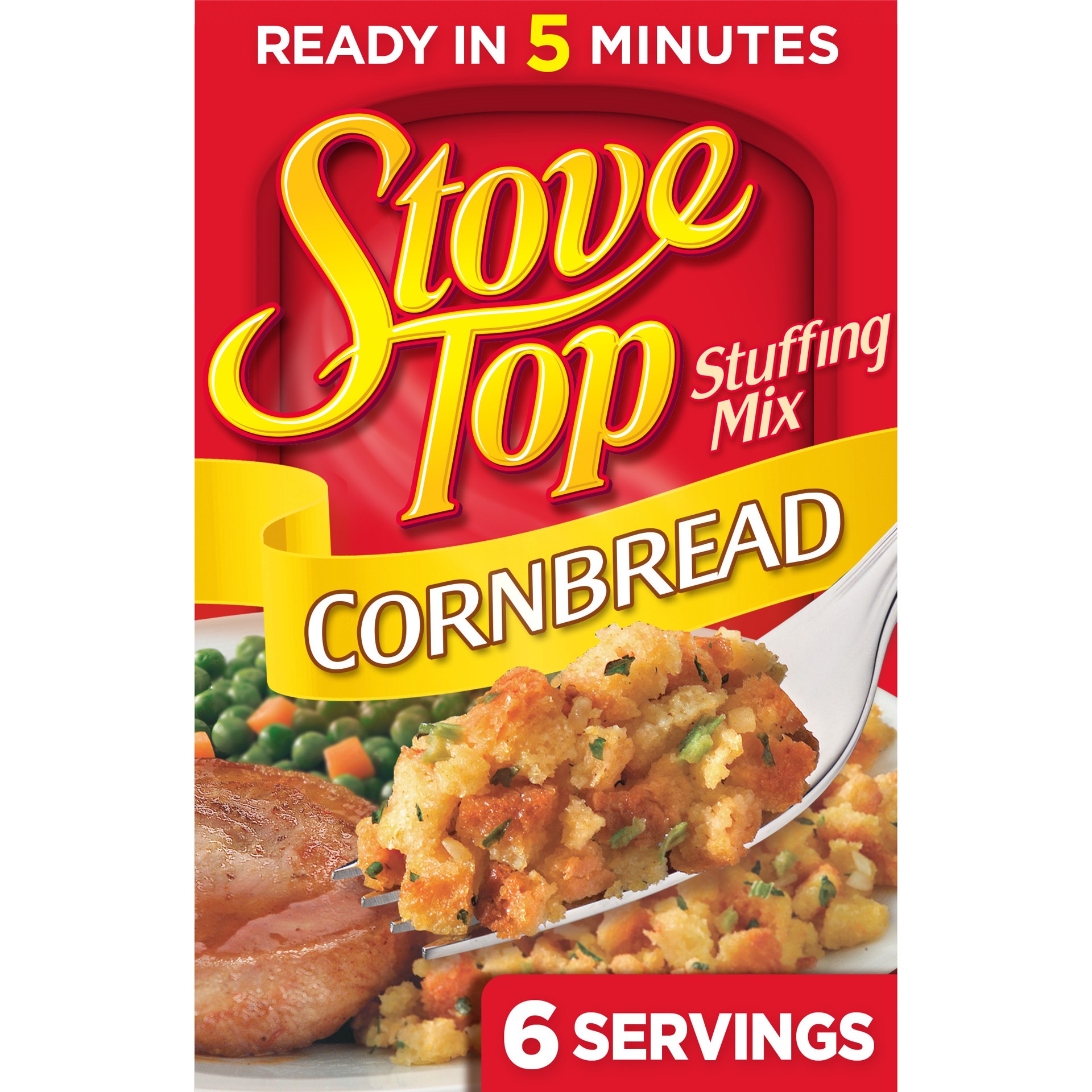 slide 1 of 9, Stove Top Cornbread Stuffing Mix, 6 oz Box, 6 oz