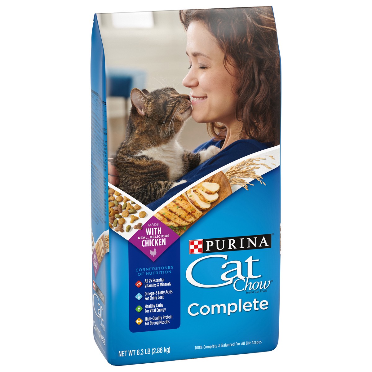 slide 2 of 9, Cat Chow Purina Cat Chow High Protein Dry Cat Food, Complete, 6.3 lb