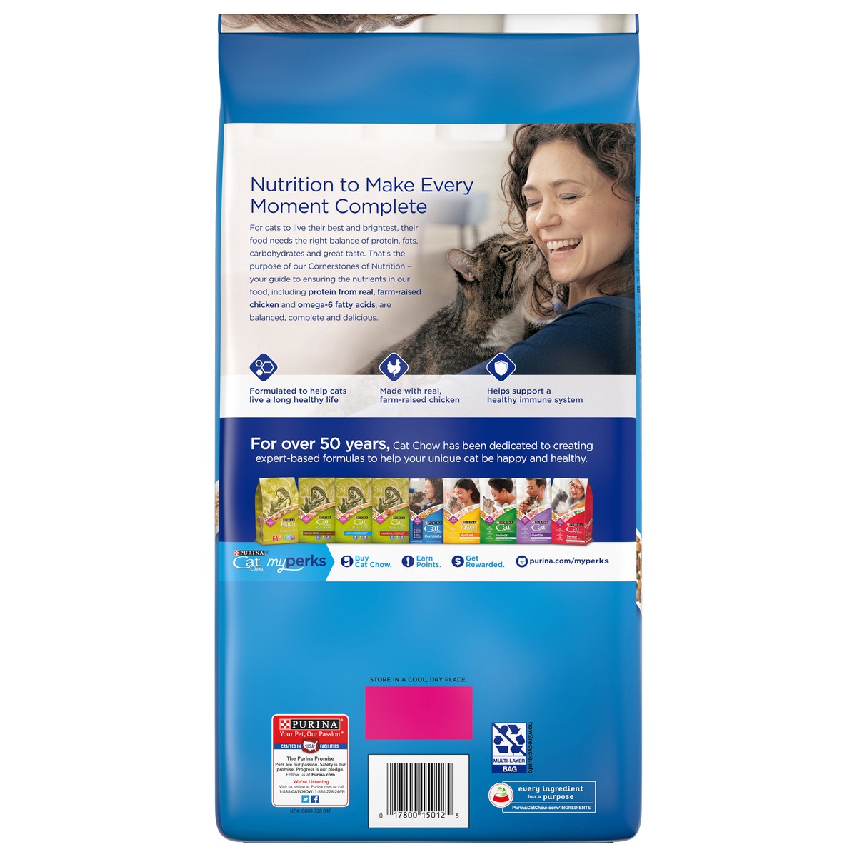 slide 5 of 9, Cat Chow Purina Cat Chow High Protein Dry Cat Food, Complete, 6.3 lb