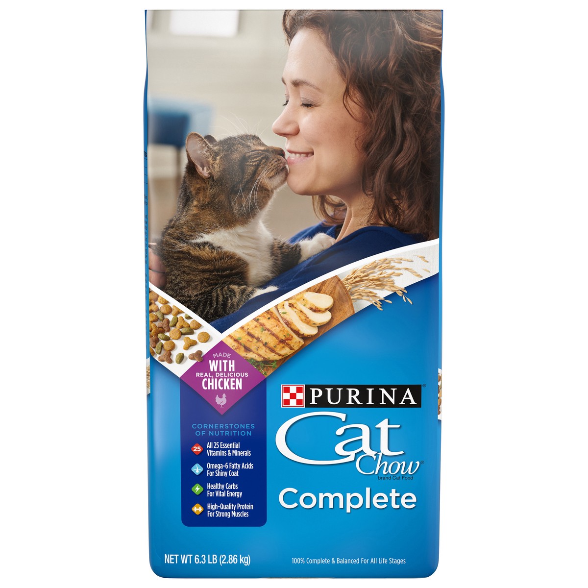 slide 1 of 9, Cat Chow Purina Cat Chow High Protein Dry Cat Food, Complete, 6.3 lb