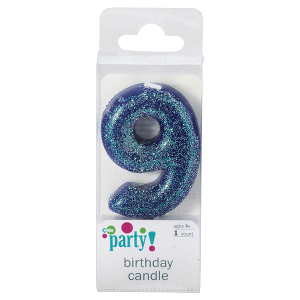 slide 1 of 1, Meijer Birthday Candle, Number 9, 1 ct