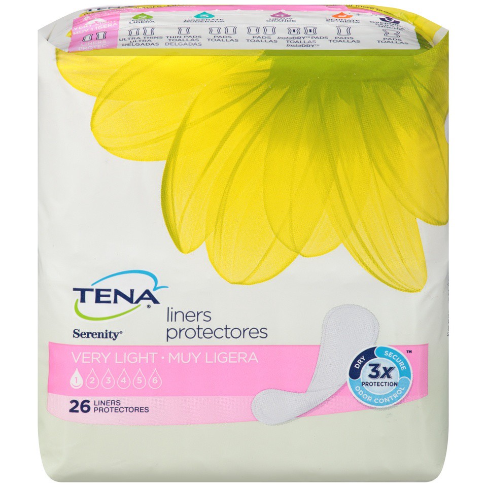 slide 1 of 1, Tena Incontinence Liners for Women, Very Light, Regular, 26 Count, 26 ct
